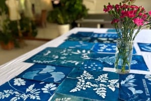 Cyanotype Printing with Botanicals in Tokyo, Japan