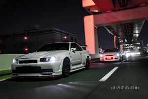 Daikoku & Tokyo Private JDM Tour by Tuned R34 , R35 GT-R