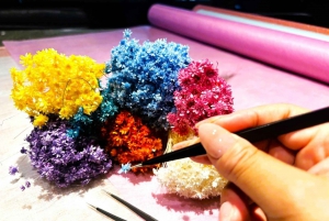 Experiência de criar um minijardim japonês adornado com flores