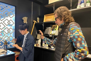 Historisk Kanda Sake-provning i Tokyos äldsta butik (1596)