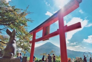 Гора Фудзияма: канатная дорога на озеро Кавагути, магазин Lawson и Осино Хаккай