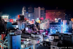 Neo Tokio después de medianoche: un viaje fotográfico cyberpunk.
