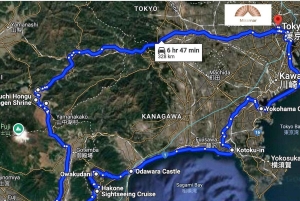 Privat 2-dages tur: Mt Fuji Hakone & Kamakura + Onsen Ryokan