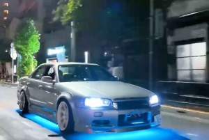 Tour privado de Fast & Furious en un R34 Skyline, Chaser o】 furgoneta por Daikoku PA