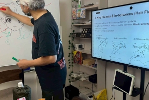 Tokyo: Anime-verksted med en profesjonell animatør