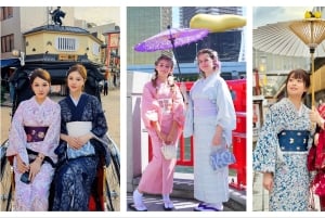 Tokio: Asakusan kimonovuokraus, hiusten muotoilu ja meikki