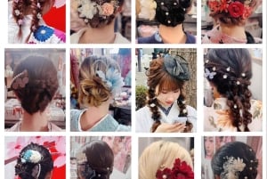 Tokio: Asakusan kimonovuokraus, hiusten muotoilu ja meikki