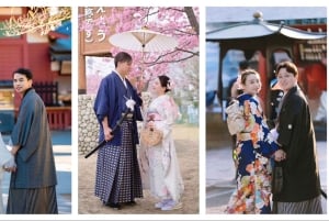 Tokio: Asakusan kimonovuokraus, hiusten muotoilu ja meikki