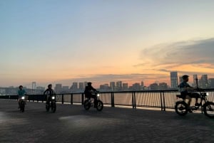 Tokyo Bay-området: Guidet tur på elcykel på 3 timer med udsigt ved solnedgang