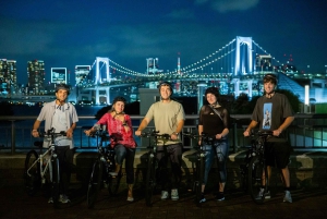 Baia di Tokyo: tour guidato di 3 ore in e-bike con vista notturna al tramonto