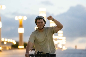 Baia di Tokyo: tour guidato di 3 ore in e-bike con vista notturna al tramonto