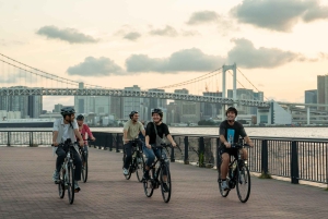Baia di Tokyo: tour guidato di 3 ore in e-bike con vista notturna al tramonto