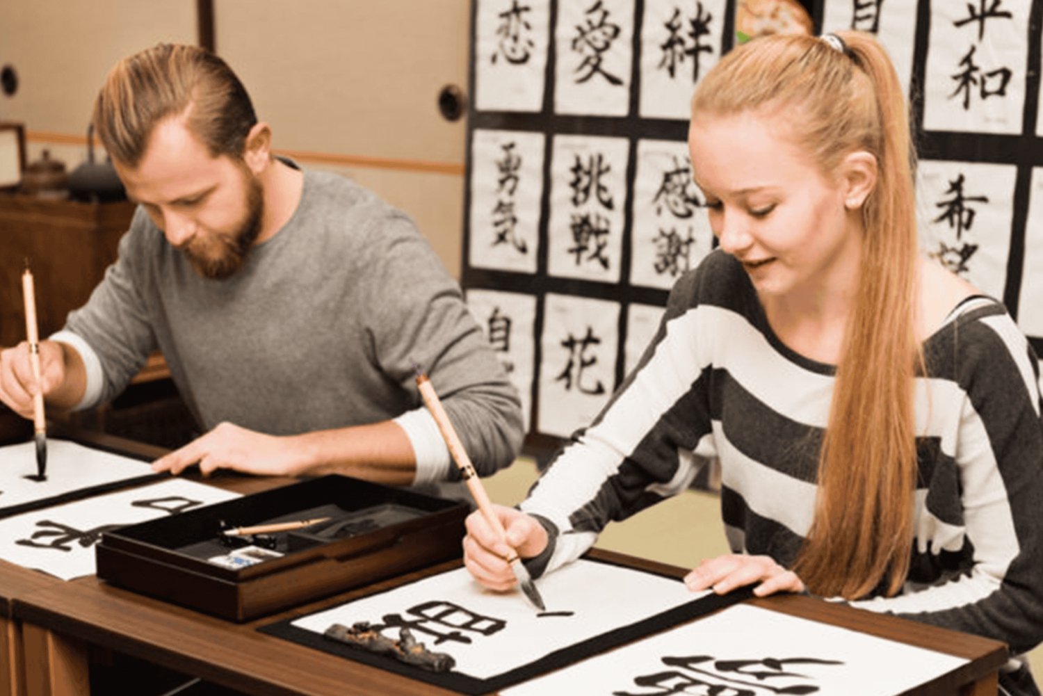 Tokyo: Calligraphy Workshop & Original T-Shirt Creation