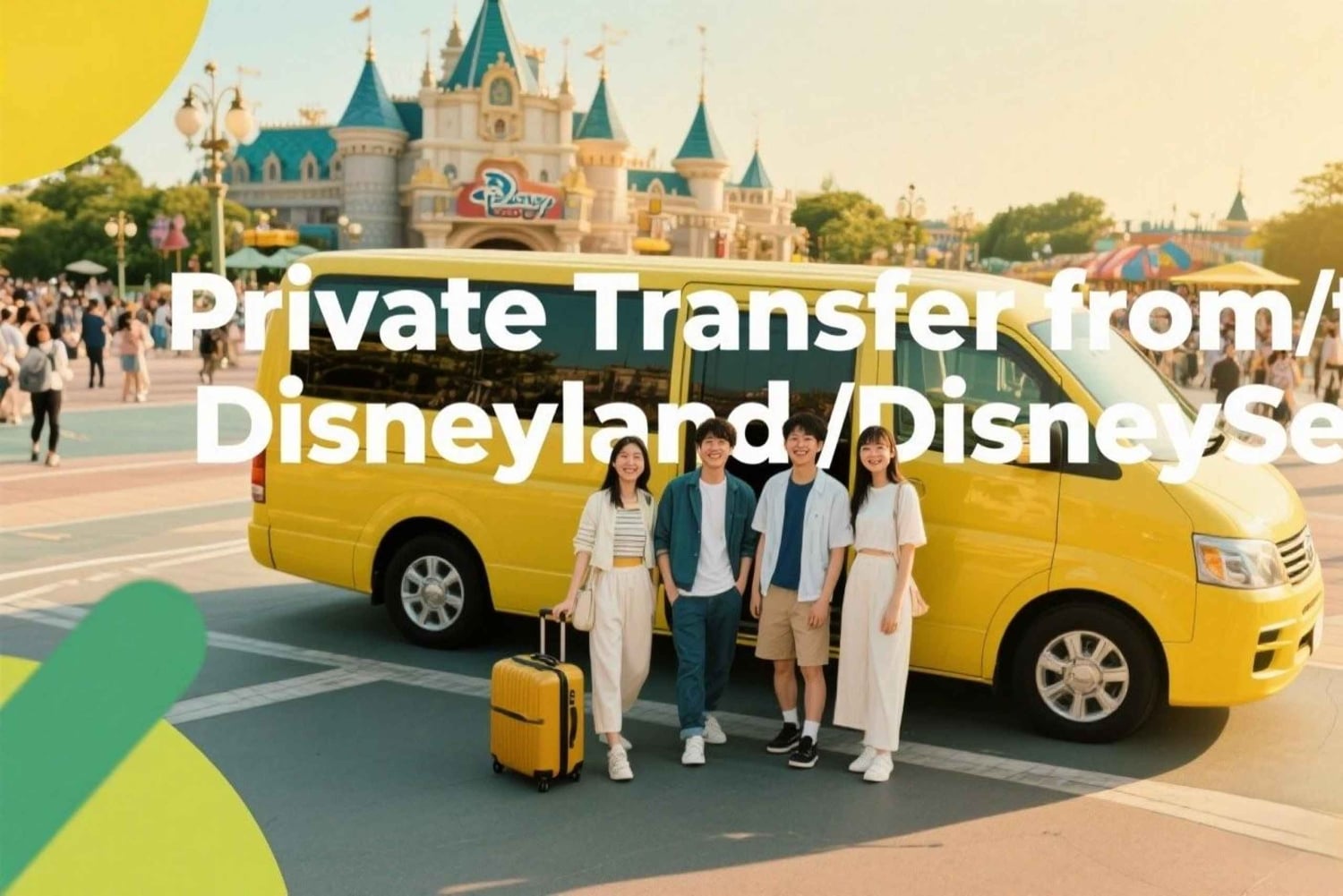 Tokio: Hotellikuljetus Tokion Disneylandiin tai DisneySea-teemapuistoon ja takaisin