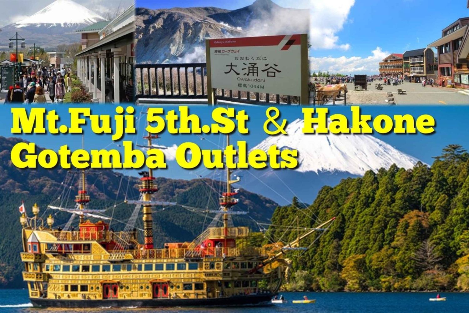 Tokyo: Fuji-fjellet, Gotemba Outlet og Hakone-dagstur