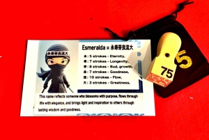 Tokio: Experiencia de creación de un sello con tu nombre y una bolsa o bolso tote