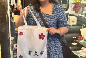 Tokio: Experiencia de creación de un sello con tu nombre y una bolsa o bolso tote