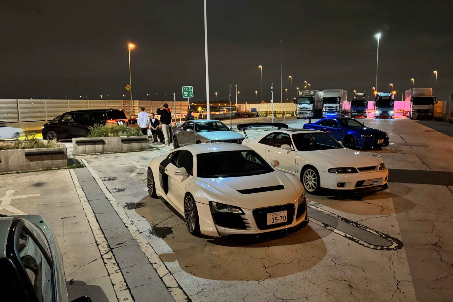 Tokio: Wycieczka samochodowa Premium Daikoku PA i Umihotaru PA