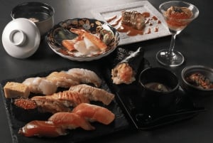 Onbeperkt sake proeven met sushi omakase-proeverij in Tokio