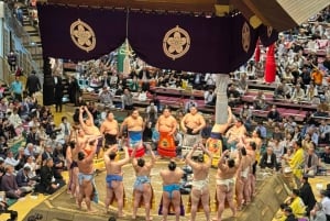 Tokio: Sumoturnaus oppaan kanssa ja varatulla istumapaikalla