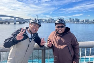 Tokyo Bay-området: Guidet tur på elcykel på 3 timer med udsigt ved solnedgang