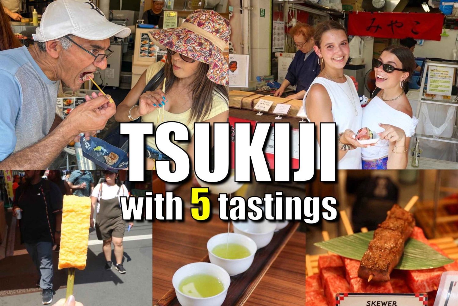 Tokyo: Tsukiji Market Foodie Tour med 5 smaksprøver