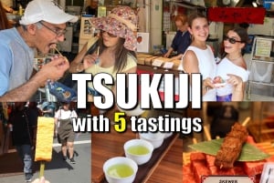 Tokio: Wycieczka kulinarna po targu Tsukiji z 5 degustacjami