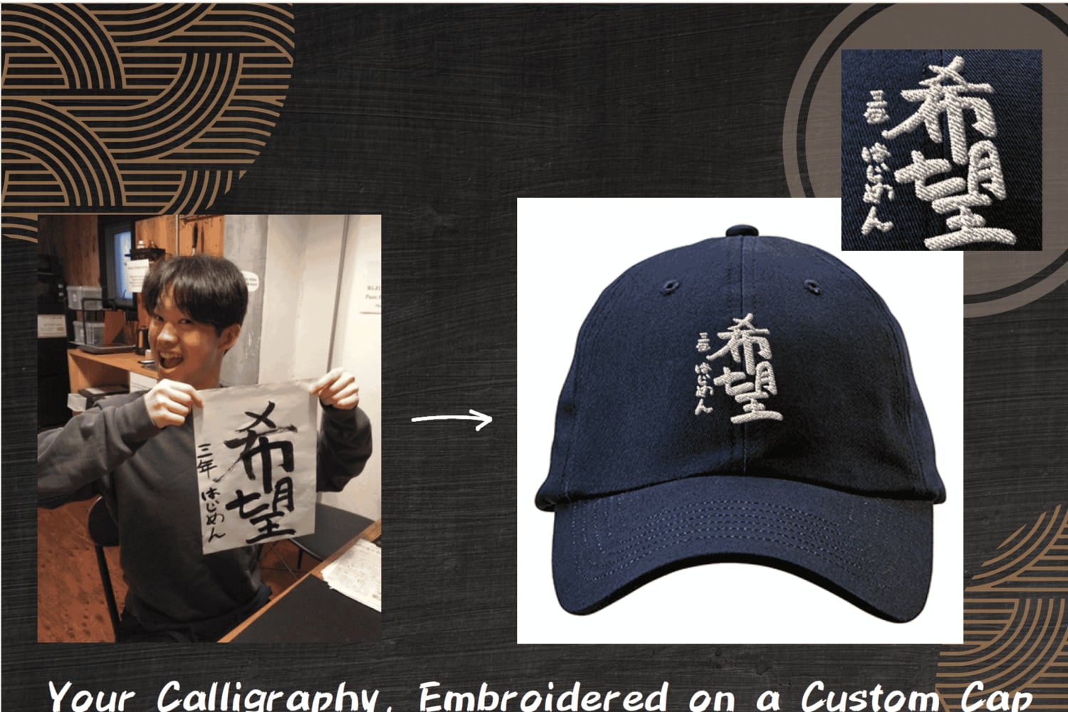 Zamień swoją kaligrafię w haftowaną odzież!