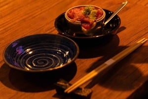 Onbeperkt sake proeven met sushi omakase-proeverij in Tokio