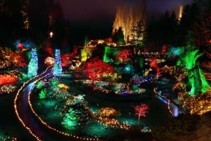 Depuis Vancouver : visite de Victoria et des Jardins Butchart en période festive