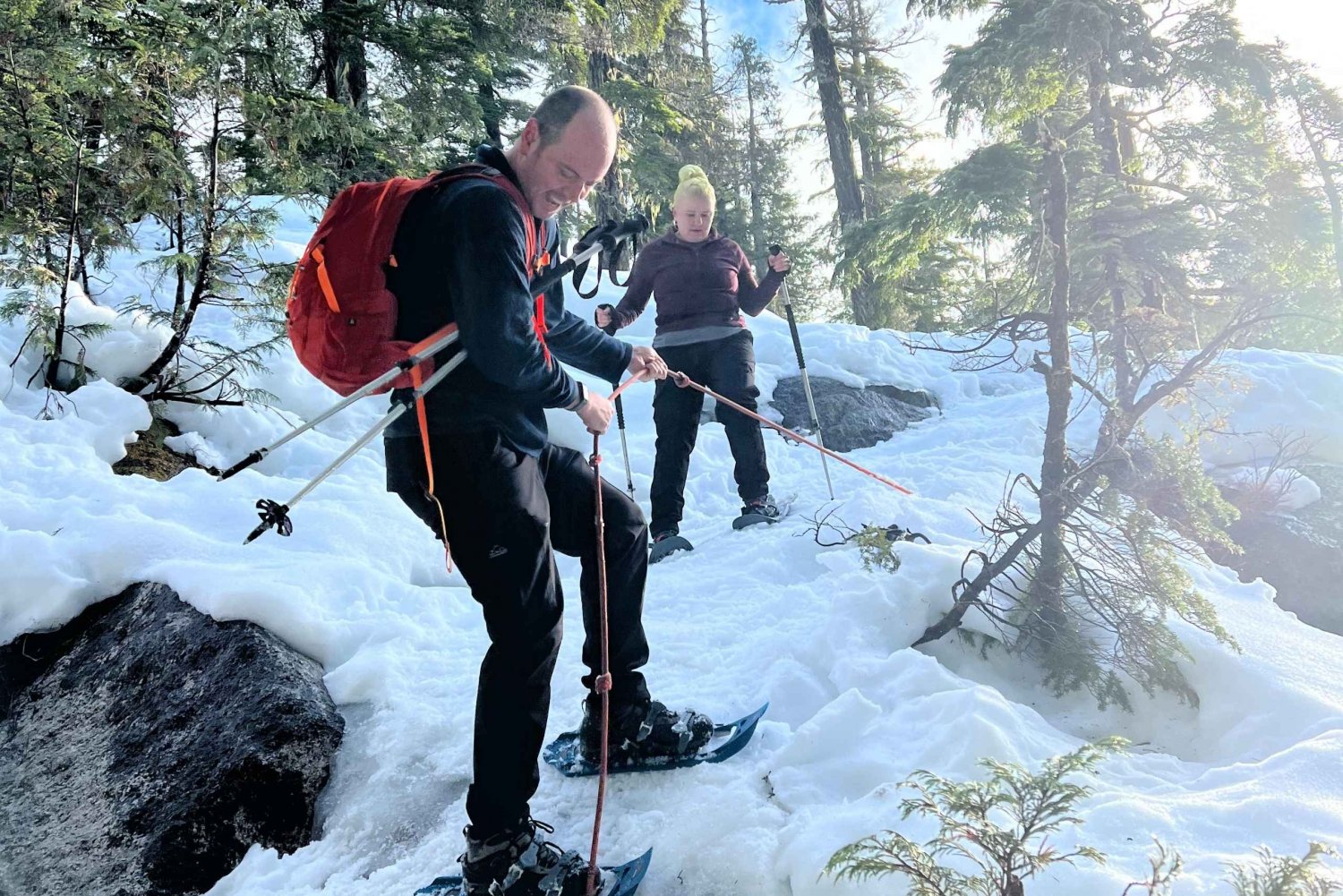 Snowshoeing At The Top Of The Sea To Sky Gondola