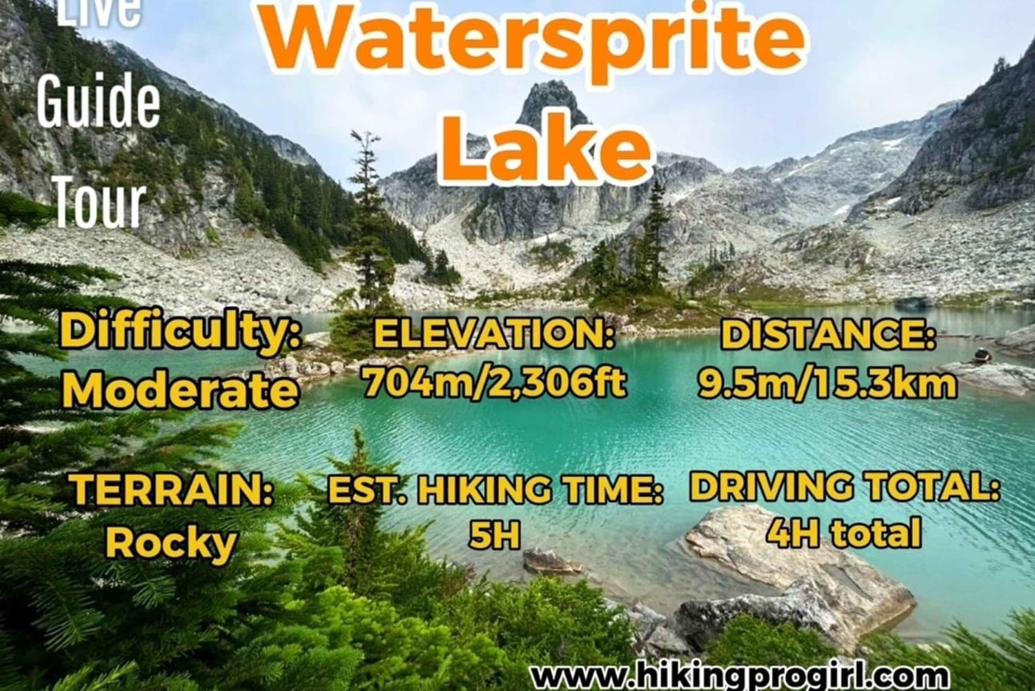 Jezioro Watersprite / 1-dniowa wycieczka piesza