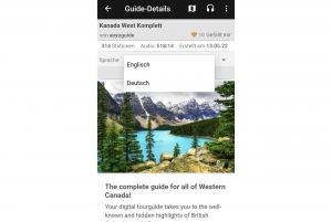 Western Canada Self-Driving Audio Guide English and German