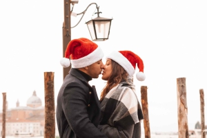 Photoshoot de Noël à Venise (avec accessoires de Noël)