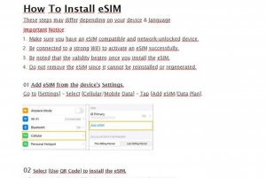 E-sim Italy unlimited data
