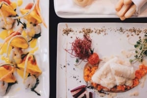 Dîner élégant à Venise avec accords mets et vins en quatre plats