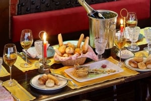 Dîner élégant à Venise avec accords mets et vins en quatre plats