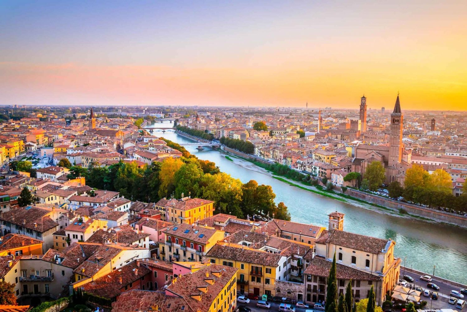 Fra Venedig: Verona, krydstogt ved Gardasøen og drink ved solnedgang