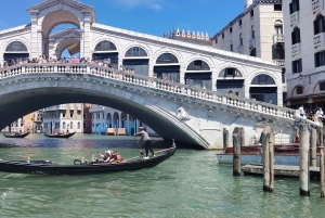Giro in gondola e tour a piedi di Venezia