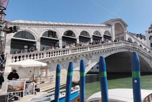 Giro in gondola e tour a piedi di Venezia