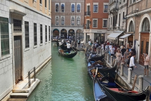 Giro in gondola e tour a piedi di Venezia