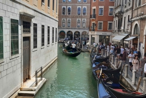 Giro in gondola e tour a piedi di Venezia