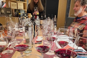 Italialaisen viinin ja juuston maistelu