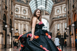 Photoshoot with a fairytale Dress in the heart of Milan