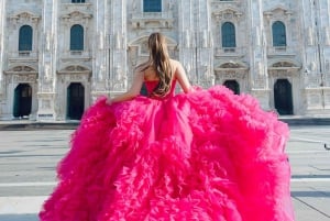 Photoshoot with a fairytale Dress in the heart of Milan