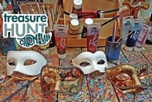 Wenecja: Gra karnawałowa przez aplikację i zajęcia z dekorowania masek