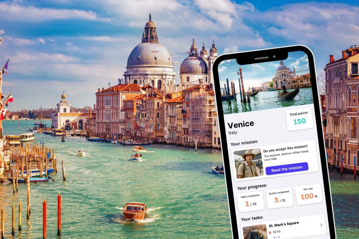 Venice: City Exploration Game and Tour on your Phone