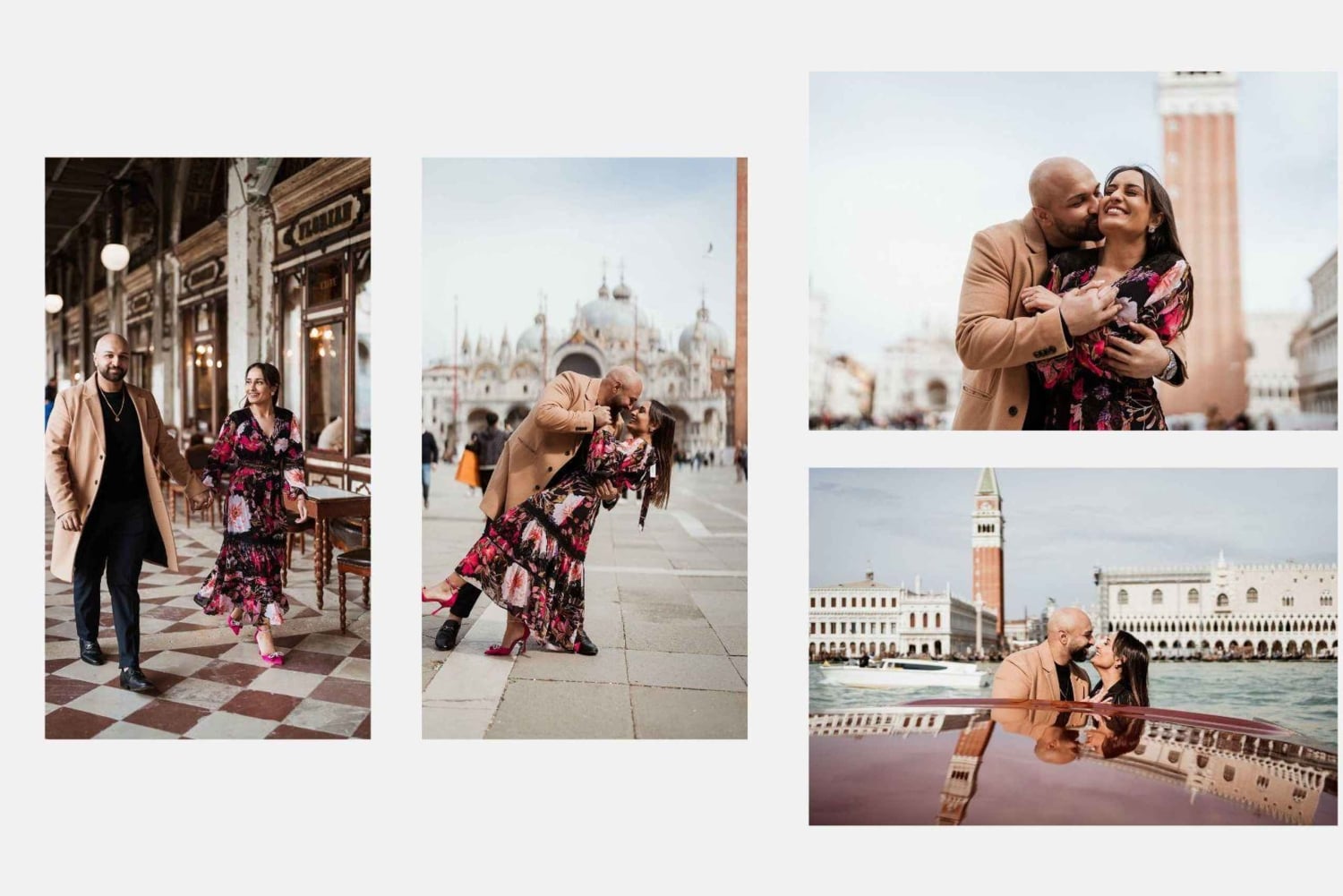 Veneza: Fotos elegantes de casais em suas férias