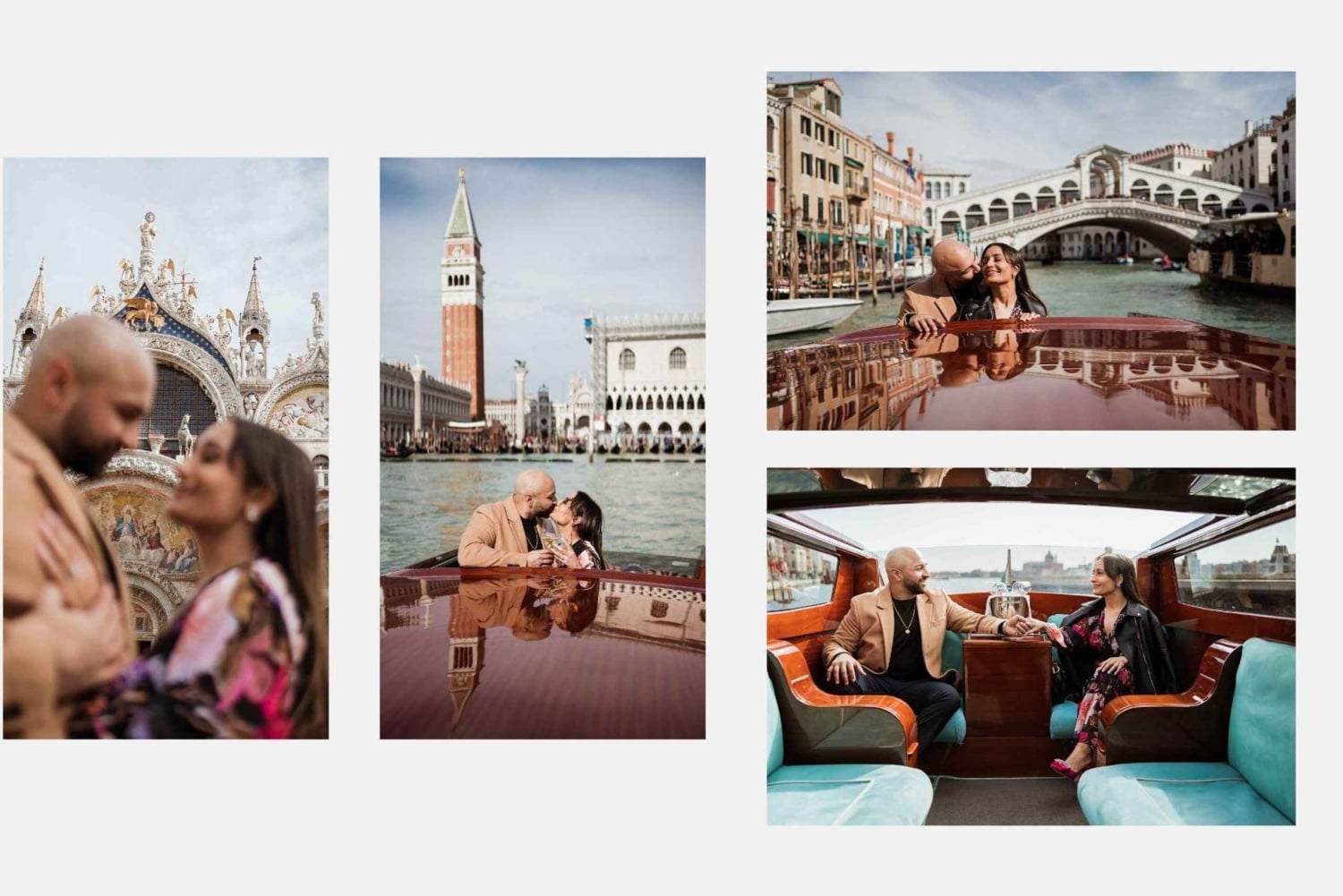 Veneza: Fotos elegantes de casais em suas férias