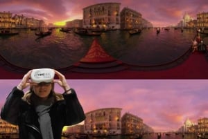 Venedig: Gondoltur på Canal Grande med appkommentar